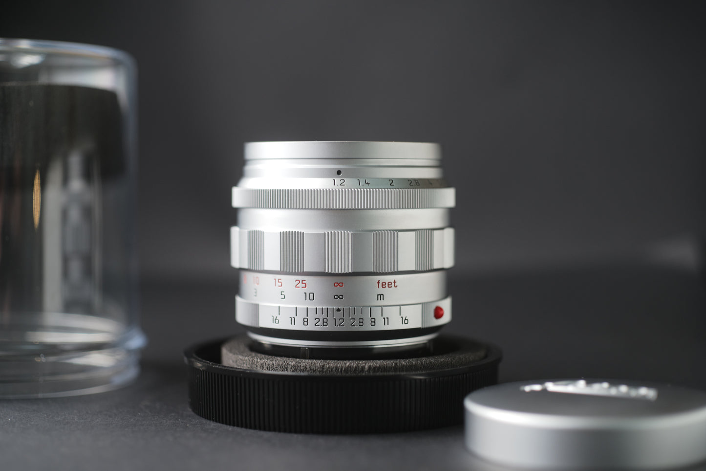Leica 50mm F1.2 ASPH repainted in silver chrome 8868 LUCKY NUMBER