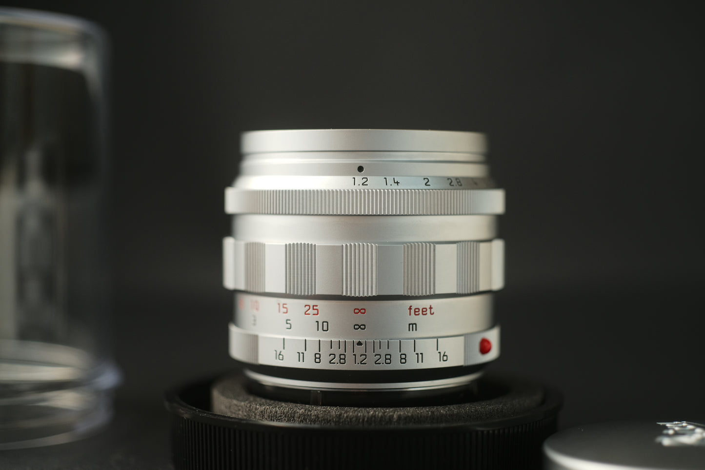 Leica 50mm F1.2 ASPH repainted in silver chrome 8868 LUCKY NUMBER