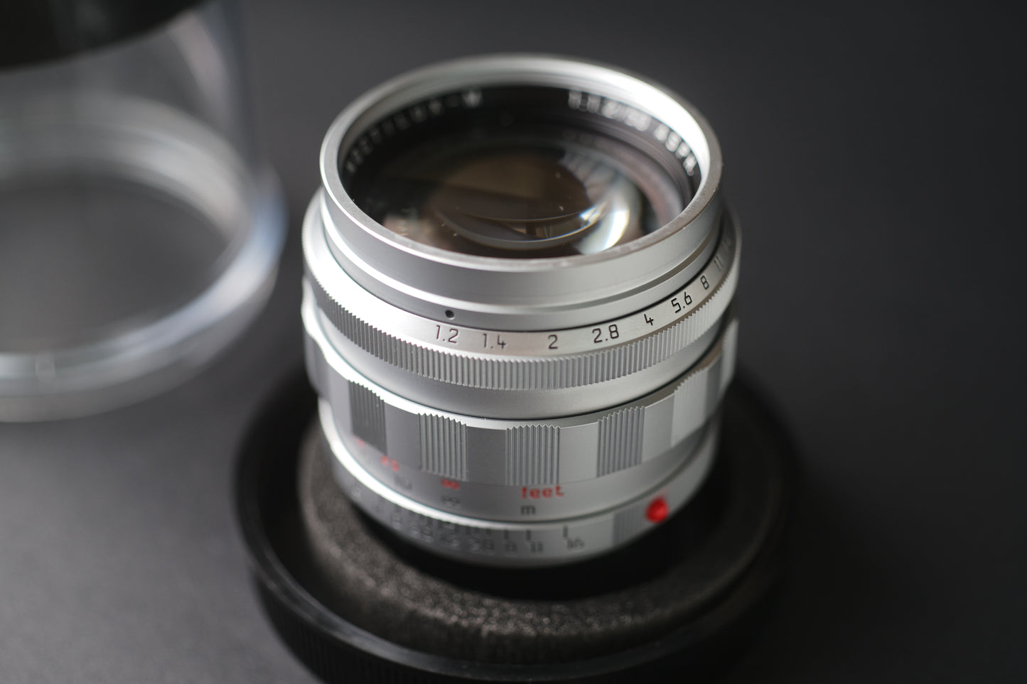 Leica 50mm F1.2 ASPH repainted in silver chrome 8868 LUCKY NUMBER