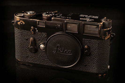 LEICA M3 All Black Dial RANGEFINDER FILM CAMERA REPAINT  Brass2Black
