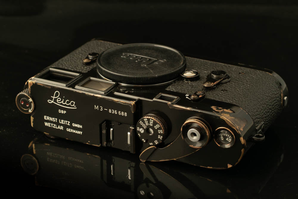 LEICA M3 All Black Dial RANGEFINDER FILM CAMERA REPAINT  Brass2Black