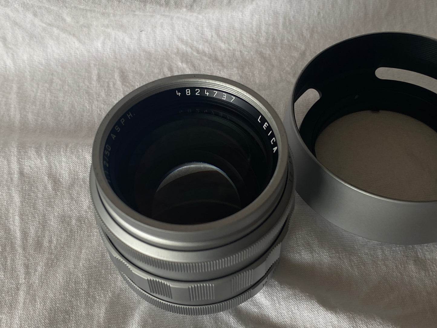 Leica 50mm F1.2 ASPH repainted in silver chrome