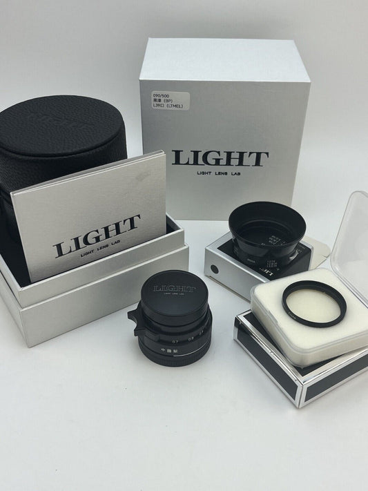 Light Lens Lab Elcan V3LC 50mm f/2 Black Paint LTM L39 w/L-M adapter+Hood+Filte